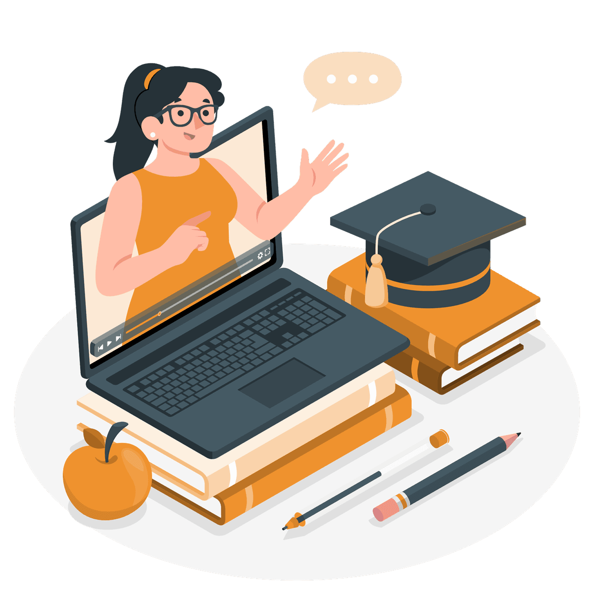 Online learning illustration
